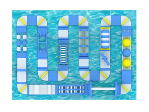 Parque acuático inflable flotante <span class=keywords><strong>de</strong></span> lago con juegos <span class=keywords><strong>de</strong></span> obstáculos y toboganes para todas las edades - Product Image 3