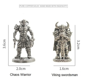 รูปโลหะทองเหลืองรูปซามูไรทำจากทองแดงสีขาว - Product Image 6