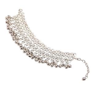 अनुसूचित जाति रचनात्मक पेट नृत्य घंटी पायल फैशन गर्मियों पायल बहुपरत चांदी मढ़वाया हार्ट चेन लिंक लटकन पायल महिलाओं - Product Image 2