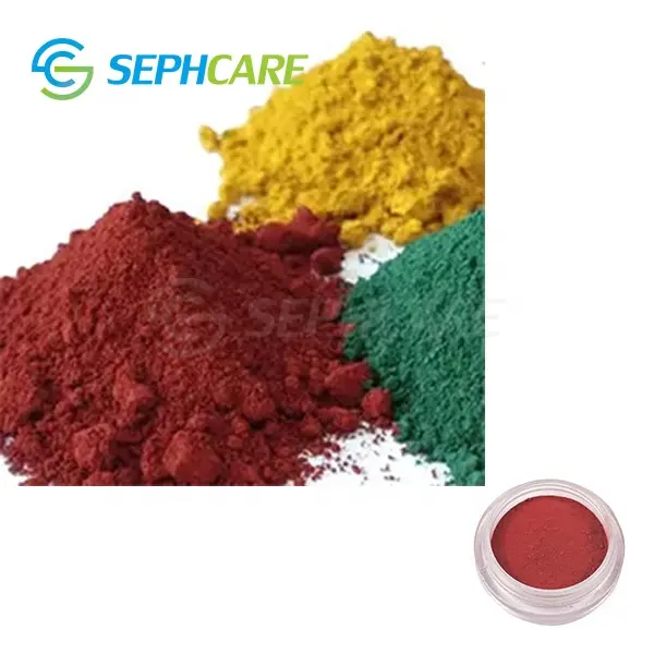 Sephcare pó de pigmento natural, pigmento cosmético vermelho amarelo azul/tintura solúvel em água/pigmento colorido