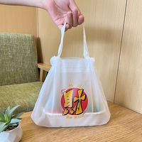 Sacs à emporter en plastique avec cordon rond Interdictions de livraison de nourriture personnalisées Sacs Restaurant ToGo Fournisseur en gros