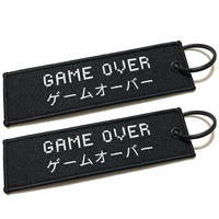 Porte-clés personnalisés avec logo brodé, porte-clés brodés en tissu, étiquettes d'avion avant le vol, porte-clés, étiquettes