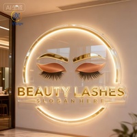 Enseigne personnalisée en acrylique pour salon, décoration murale, logo d'entreprise LED 3D, enseigne néon pour salon de beauté