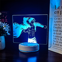 Lampe à bulles de poisson Anime, veilleuse pour enfants, lumière douce blanche chaude, rechargeable, à intensité réglable, pour la décoration de la chambre des enfants