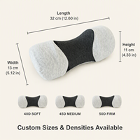 Oreiller de massage cervical en mousse à mémoire de forme en U personnalisé pour soulager les douleurs cervicales et corriger la posture, avec housse amovible