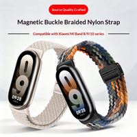 Bracelet de montre sport multicolore personnalisable, bracelet magnétique en nylon tressé compatible avec Xiaomi Mi Band 10 9 8
