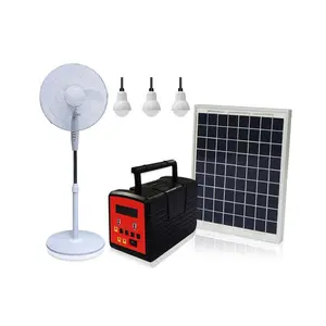 10W solar light products with FM radio phone charging and ran DC fan off grid solar power system home energy