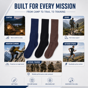 Chaussettes <span class=keywords><strong>de</strong></span> travail kaki en gros pour hommes, chaussettes <span class=keywords><strong>de</strong></span> travail épaisses et rembourrées vert olive pour bottes à embout d'acier, randonnée et activités <span class=keywords><strong>de</strong></span> plein air - Product Image 4