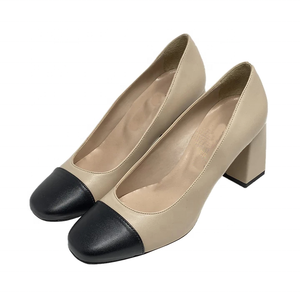 छोटे वर्ग पैर की अंगुली महिलाओं के आरामदायक जूते लघु ब्लॉक एड़ी महिलाओं के काम जूते प्रसिद्ध ब्रांड ODM जूते कारखाने थोक व्यापारी - Product Image 3