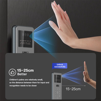 Serrure de porte intelligente à reconnaissance faciale et empreinte digitale avec prise en charge de carte mémoire pour portes en acier/bois, serrure biométrique Wi-Fi Tuya