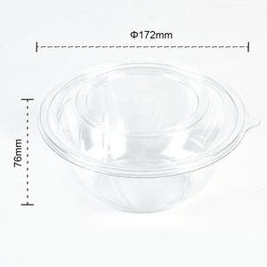 8 12 16 24 32 Oz Reciclável <span class=keywords><strong>Pet</strong></span> Descartável Fruit Cut <span class=keywords><strong>Deli</strong></span> Container Plástico Transparente Redonda Saladeira - Product Image 3