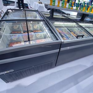 Congélateur commercial pour île de glaces de supermarché avec porte coulissante <span class=keywords><strong>en</strong></span> verre sur le dessus, conteneur de congélation à vendre - Product Image 2