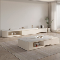 Meubles de salon modernes de style nordique en bois avec rangement, meuble TV, support TV, table basse