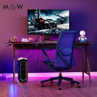 Fauteuil de bureau moderne M&W Factory Supply, inclinable, pivotant, ergonomique, avec massage, pour ordinateur, réglable, pour chef