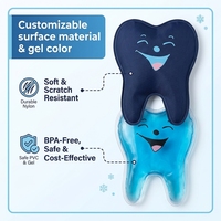 Compresa de Gel de PVC Reutilizable Personalizada para Terapia Fría y Caliente, en Forma de Dientes, para Alivio del Dolor de Molestias Dentales y Dientes del Sabueso, para Clínicas Dentales