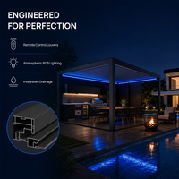 Pergola extérieure Sweet Home en aluminium bioclimatique à lames orientables, gazebo imperméable, taille personnalisée, kit complet motorisé ou manuel