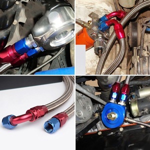 Hızlı teslimat siyah düz 45deg 90deg bir bağlantı parçaları ptfe dövme tam akış anan8 an10 döner bir ptfe hortum hattı ucu uydurma - Product Image 4