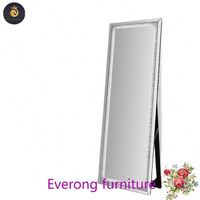 Espejos Miroir de sol à cadre en diamant écrasé de haute qualité Miroir moderne décoratif pour la maison avec lumières LED pour la maison et l'hôtel