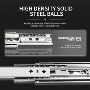 Aolisheng nhiệm vụ nặng nề ngăn kéo Slide <span class=keywords><strong>1</strong></span> cặp ba lần mở rộng đầy đủ ngăn kéo vận động viên bóng mang công nghiệp đường ray tải 120kg - Product Image 5