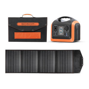 สถานีผลิตไฟฟ้าสำรองแบบพกพาสำหรับใช้งานกลางแจ้ง กันน้ำ 12v แผงโซลาร์เซลล์แบบโมโนคริสตัลไลน์พับได้ 100w สำหรับตั้งแคมป์ จัดส่งแบบดรอปชิป - Product Image 1