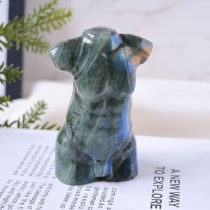 Nueva llegada: Decoración de cristal de labradorita vintage con talla de cuerpo femenino y cabeza de dragón, labradorita natural. - Product Image 6