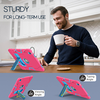 Étui antichoc pour iPad Air 13 M4 2026 M3 2025 M2 2024 avec support pour stylet, support pliable, silicone + PC, design fin et robuste