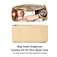 Organizer Tas Mini Ramah Lingkungan dari Bahan Felt yang Dapat Disesuaikan, Sisipan Organizer Tas Felt, Kantong Penyimpanan Dalam