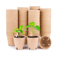 Pot de semis en pulpe de papier biodégradable en gros, pot de pépinière écologique pour le démarrage et la transplantation des graines de jardin