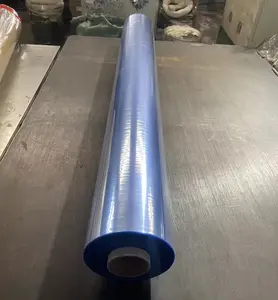 Cor branca clara normal PVC macio transparente fábrica PVC filme Rolls cor azul