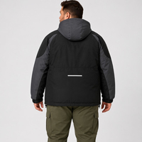 Blouson d'hiver pour homme en duvet, à capuche, fermeture éclair intégrale, avec rabat coupe-vent, poches cargo, cordons de serrage, grandes tailles et grandes coupes, jusqu'à 6XL 7XL