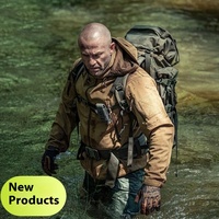 Veste Softshell Camouflage Imperméable pour Homme – Coupe-Vent Tactique d'Hiver avec Fermeture Éclair et Rangement Durable