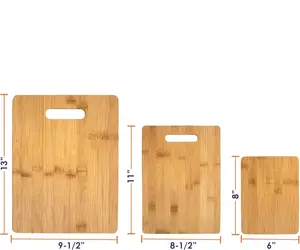 100% Solid Wood Cutting Board 3-piece Bamboo Cutting Board Set 3 Different Sizes Of Kitchen Bamboo Cutting Boards Cuttingboard