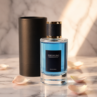Flacons de parfum vides en verre cristal transparent, cylindriques, élégants, à fond épais, personnalisables, rechargeables, avec vaporisateur, 100 ml