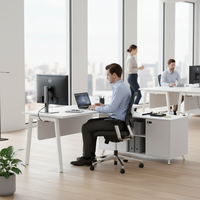 Bureau d'ordinateur portable de direction médical Greatway COL-DD avec plateau épaissi pour le bureau