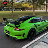 Aileron arrière double de style GT3RS en fibre de carbone sèche, diffuseur, séparateur, kit carrosserie universel pour Porsche 991.1 991.2