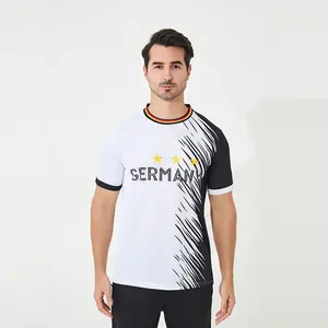 <span class=keywords><strong>Camiseta</strong></span> de Fútbol de Manga Corta para la Copa América 2026, Francia, Alemania, Argentina, Conjuntos de Camisetas para Fanáticos, Verano, 100% Poliéster - Product Image 3