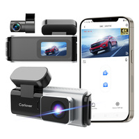 Caméra de tableau de bord 4K avec enregistrement en boucle, vision nocturne, Wi-Fi, IA, caméra avant et arrière pour voiture