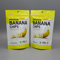 Op Maat Bedrukte Plastic Bananenchips Verpakkingszakken Heat Seal Stand-Up Zakjes Snackzakje Snackvoedselzakken