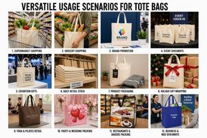 Sacs de courses réutilisables personnalisés imprimés en grand format, promotionnels, en polypropylène (PP) tissé laminé, grands sacs fourre-tout pour l'épicerie - Product Image 5