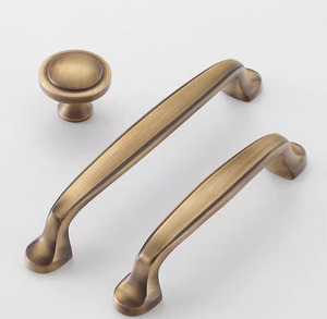 Hot Sale Solid Antique Brass Cabinet Handle Bronze Wardrobe <strong>Door</strong> Handles Round Drawer Pulls - Product Image 4
