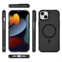 Givré 2 en 1 TPU + PC Armure Anti-Chute Téléphone Cas pour iPhone 15 Plus Cas Magnétique Charge Couverture de Téléphone pour iPhone 15 Pro Max