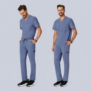 Tenue d'hôpital confortable, uniforme d'infirmière, vêtements de travail pour salon de beauté et dentaire, ensemble de blouses médicales personnalisables avec logo pour hommes et femmes - Product Image 4