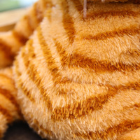 Peluche chat gras 30cm 45cm, jouet en peluche chat jaune orangé, poupée animal en peluche, chaton tigré jaune simulé, coussin doux, cadeau de Pâques