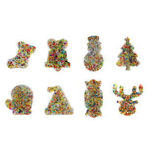 Juguetes de silicona al por mayor para descompresión, serie navideña, cuentas musicales QQ de silicona, juguetes antiestrés. - Product Image 6