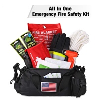 Kit de premiers soins de sécurité incendie d'urgence pour la famille avec couverture anti-feu gants résistants à la chaleur corde d'évacuation vente en gros