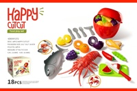 Kerstcadeau Speelgoed Eten Set Keuken Speelset met Eten-achtige Stukjes Educatief Speelgoed Fruit Snijden Eten Snijden Speelgoed