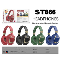 Casque de jeu pliable sans fil Bluetooth avec basses profondes, fente pour carte TF, écouteurs supra-auriculaires avec micro