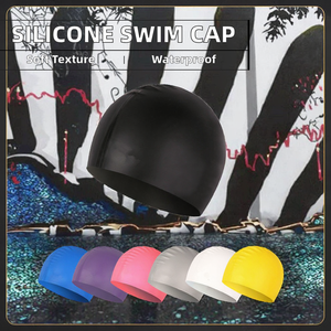Gorro de Natación Personalizado de Silicona Elástica, Color Puro, Ligero, Ecológico, Suave, Duradero, Impermeable, Unisex para Adultos - Product Image 2