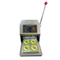 Scelleuse manuelle pour gobelets en papier, couvercles en aluminium, machine à sceller les gobelets à nouilles instantanées, scelle 4 gobelets à la fois pour les aliments