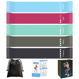 Set di 5 Fasce Elastiche in Latex Colorate per Allenamento Glutei e Gambe, Stretching, Potenziamento, Yoga, Fitness, Resistenza Personalizzata - Product Image 6